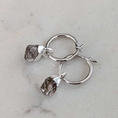 April birthstone herkimer diamond earrings