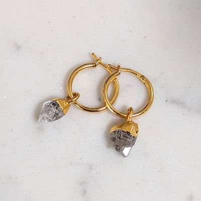 herkimer diamond April birthstone earrings