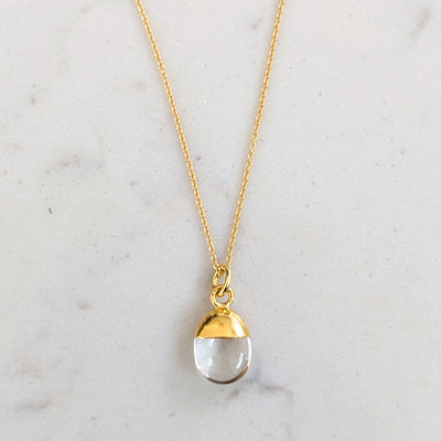 Clear Quartz April birthstone necklace