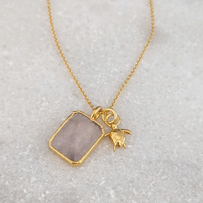 The Duo Rose Quartz Necklace