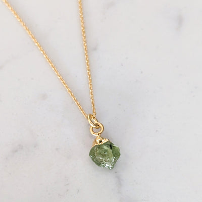 Peridot August birthstone necklace