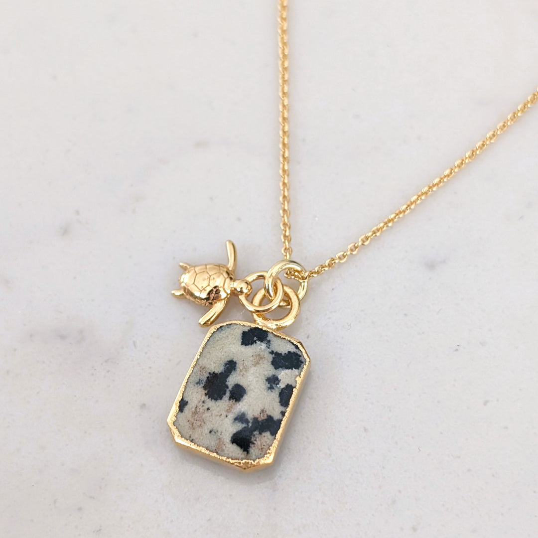 The Duo Dalmatian Jasper Necklace