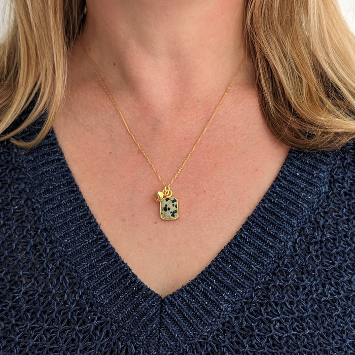 The Duo Dalmatian Jasper Necklace