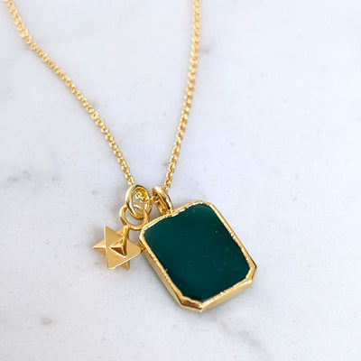 The Duo Green Onyx Necklace