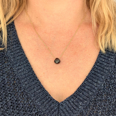 The Nuget garnet January birthstone necklace