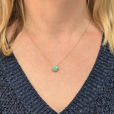 Aquamarine Teardrop March Birthstone Necklace