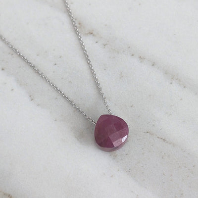 The Nuget ruby July birthstone necklace