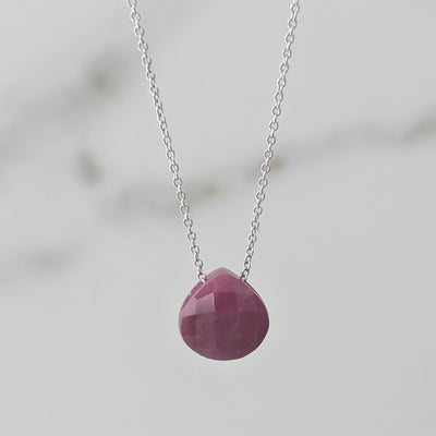 The Nuget ruby July birthstone necklace