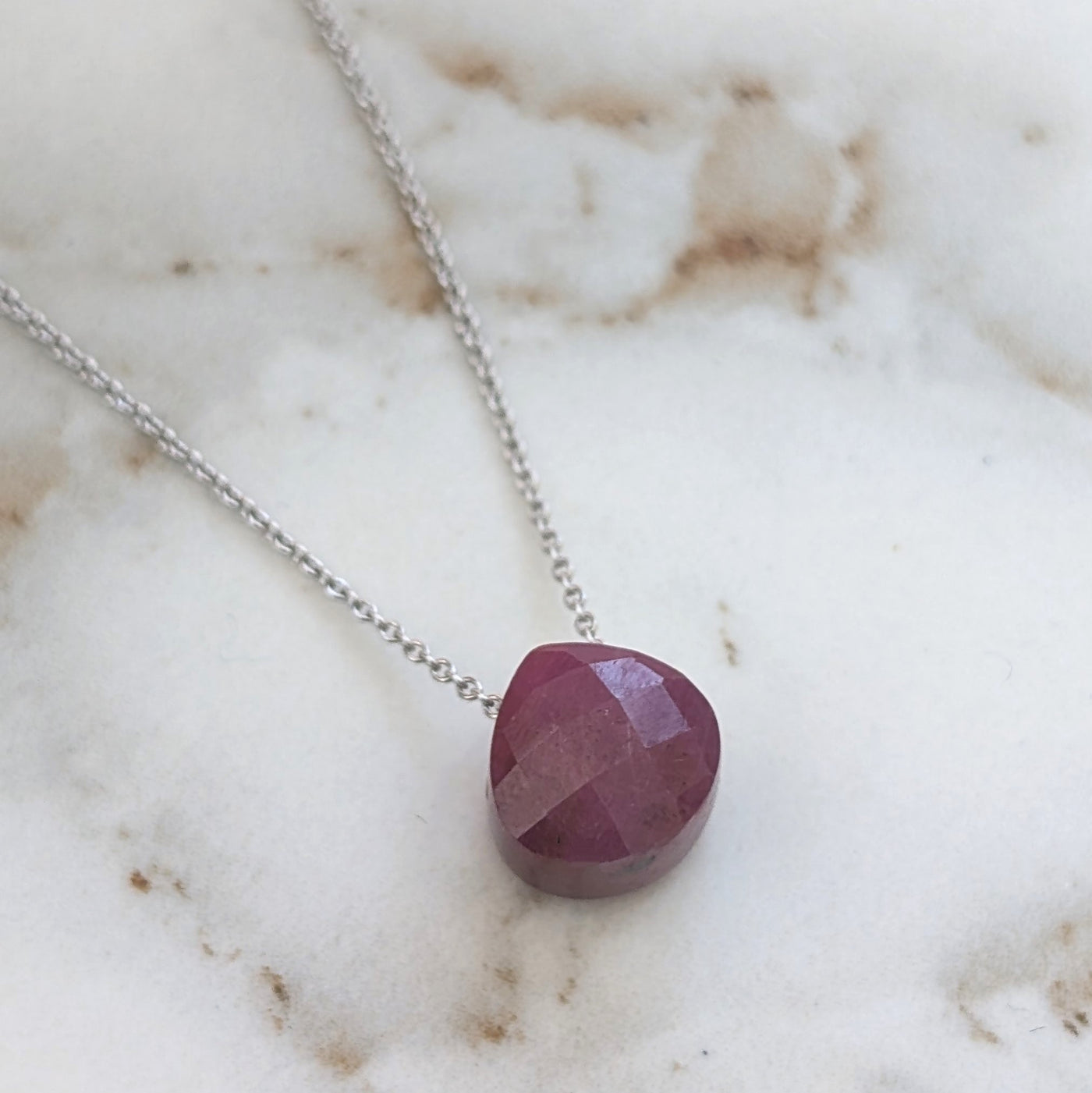 The Nuget ruby July birthstone necklace