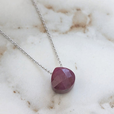 The Nuget ruby July birthstone necklace
