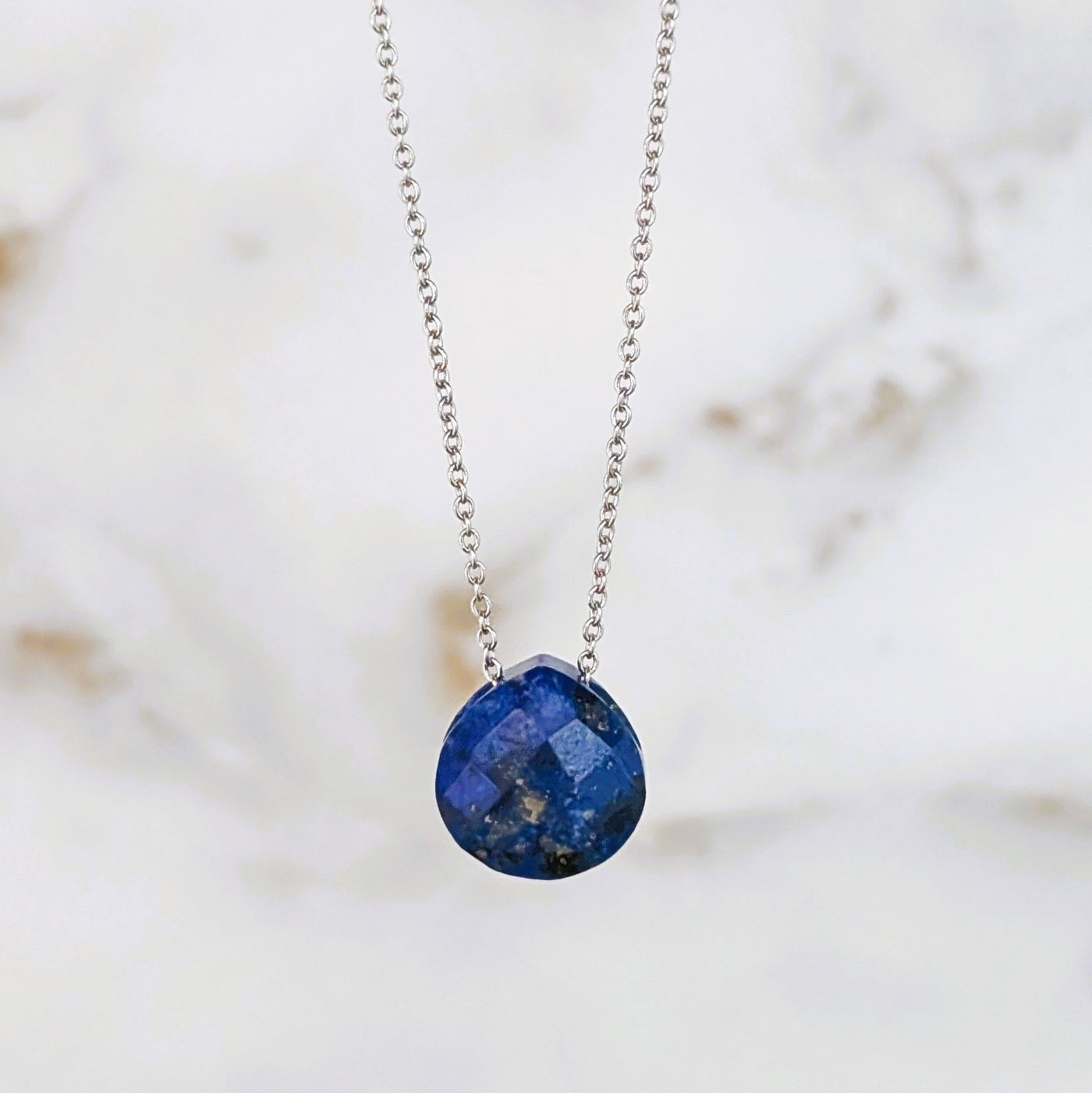lapis lazuli September birthstone necklace