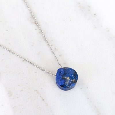 lapis lazuli September birthstone necklace