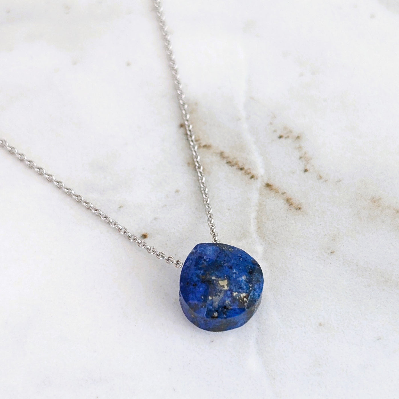 lapis lazuli September birthstone necklace