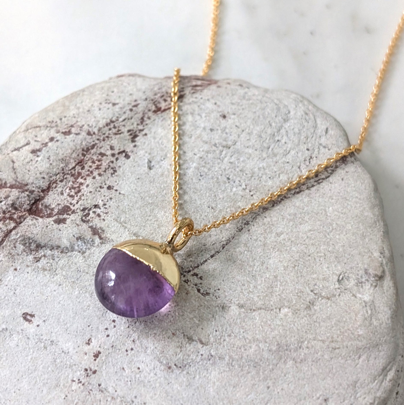 The Orb Amethyst February Birthstone Necklace