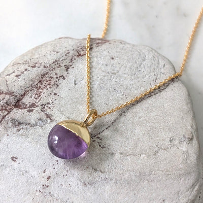 The Orb Amethyst February Birthstone Necklace