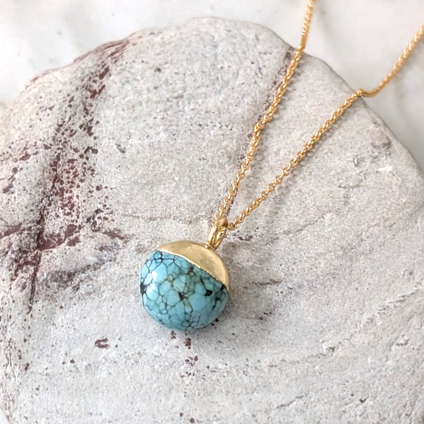 The Orb Turquoise December Birthstone Necklace