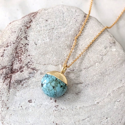 The Orb Turquoise December Birthstone Necklace