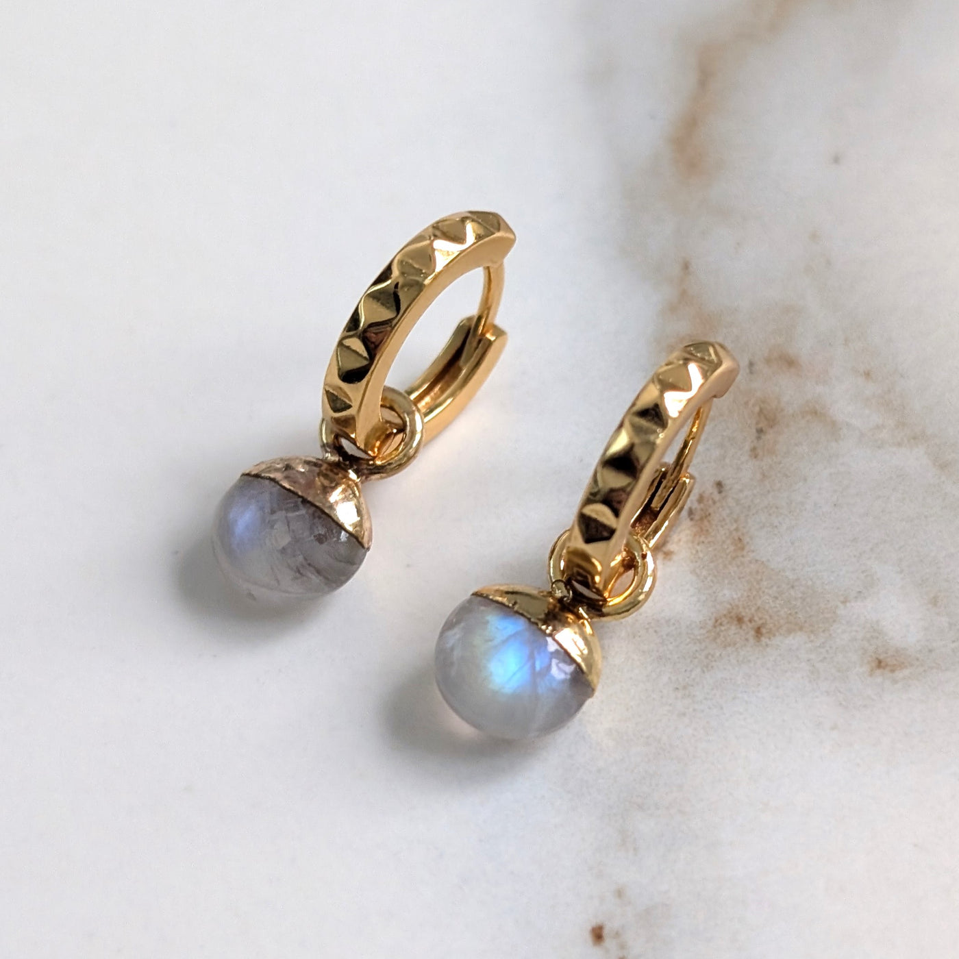 The Orb Moonstone June Birthstone Earrings