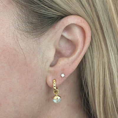 The Orb Moonstone June Birthstone Earrings