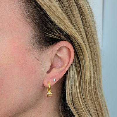 gold citrine November birthstone earrings