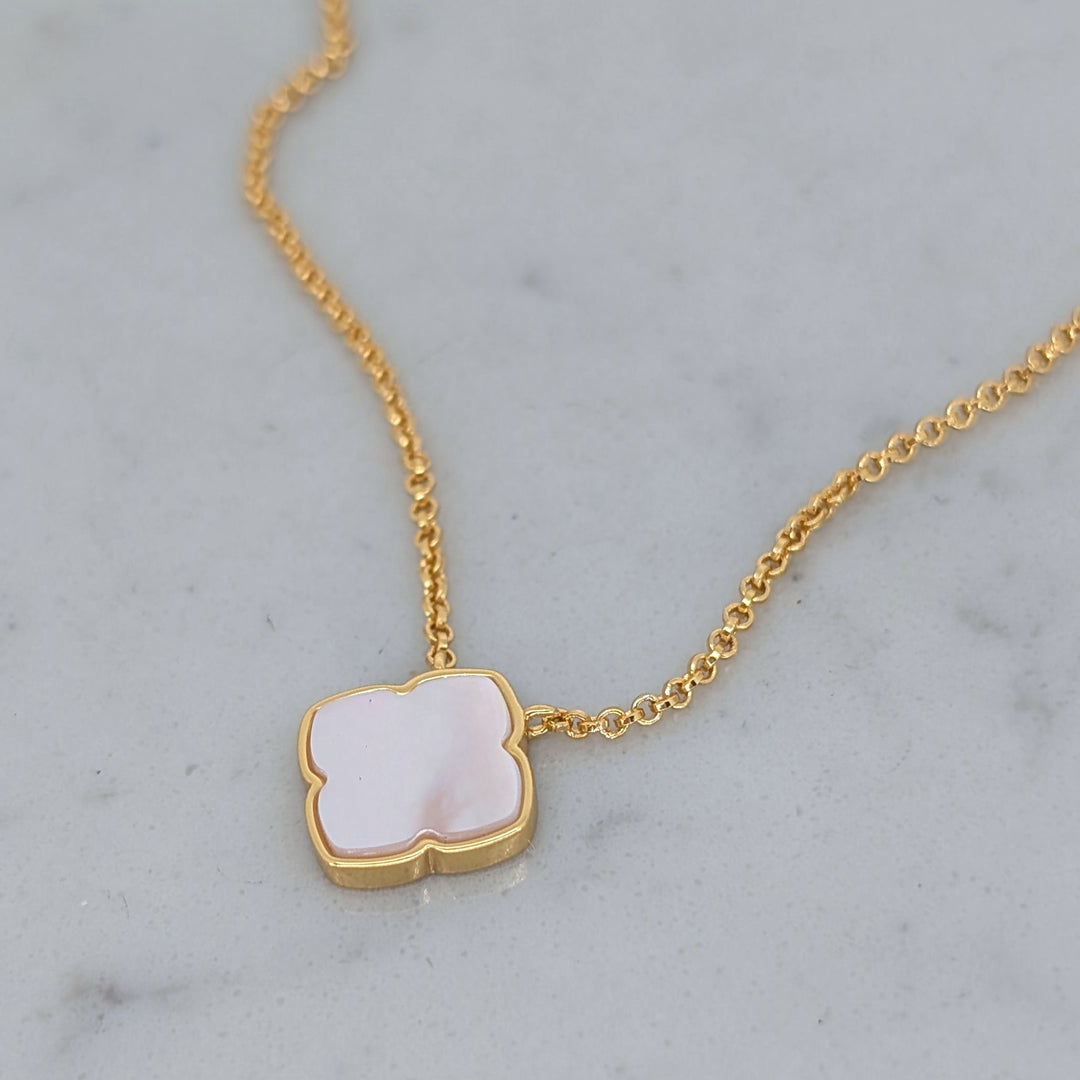 The Lucky Clover Mother of Pearl Pendant Necklace