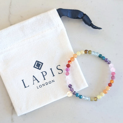 children's rainbow gemstone bracelet 