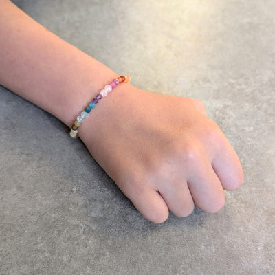 children's rainbow gemstone bracelet 