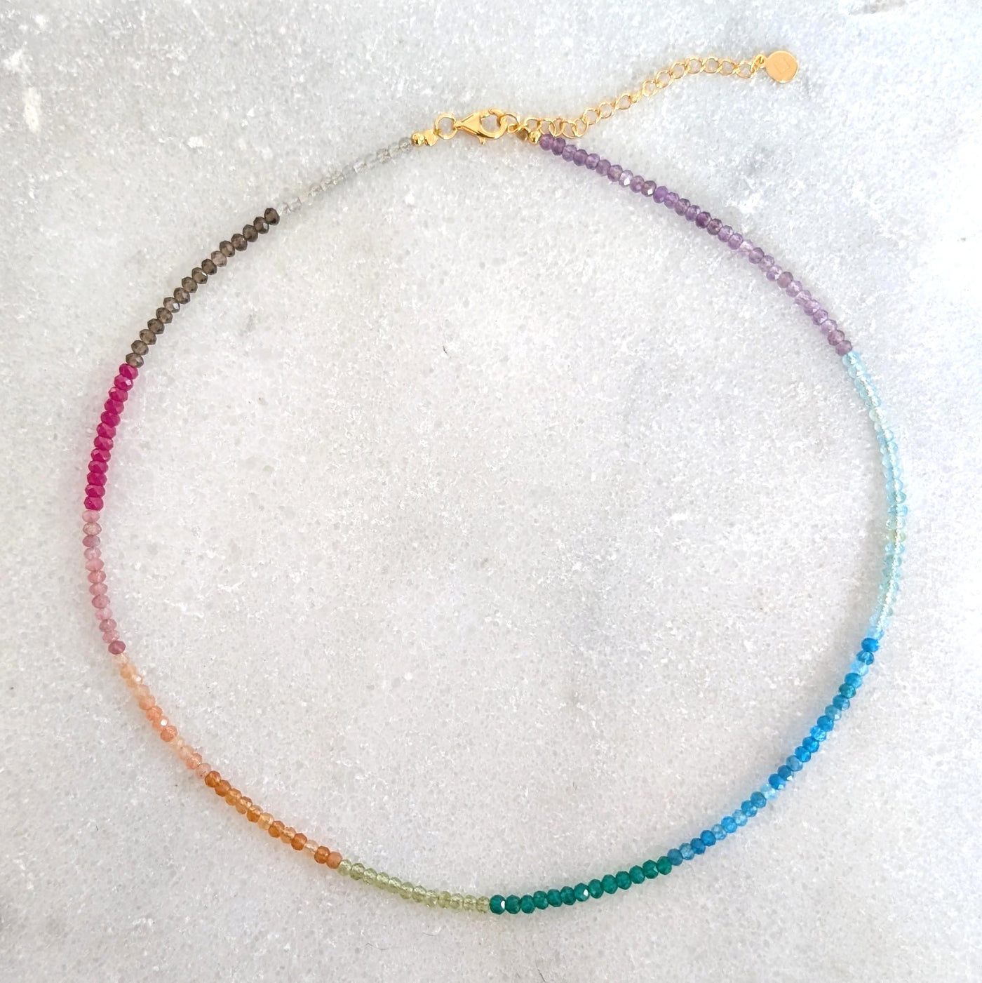 11:11 Rainbow Gemstone Beaded Necklace