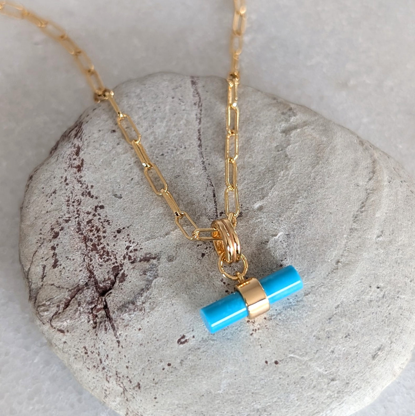 The T-Bar Turquoise Necklace