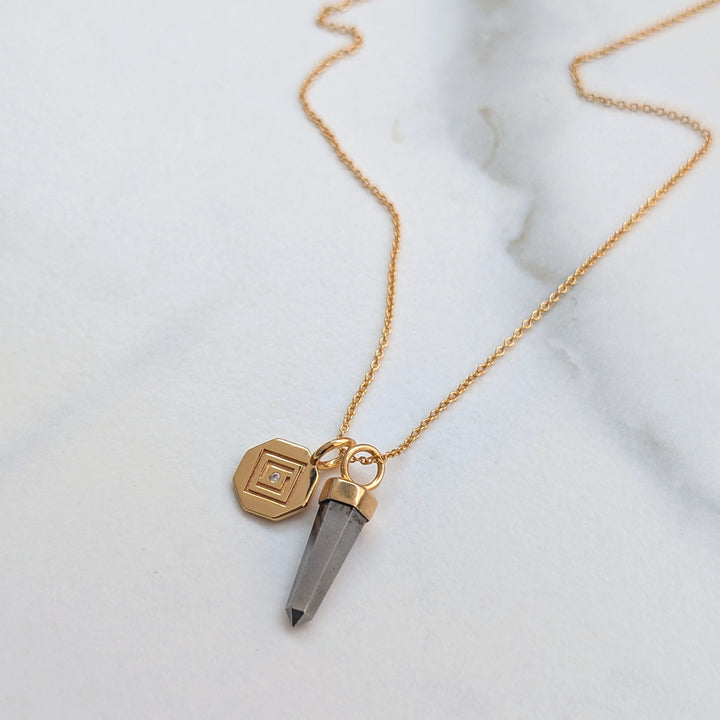 The En Pointe Duo Pyrite Necklace