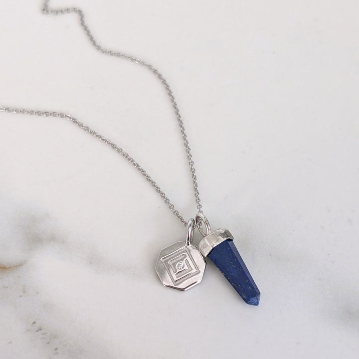 The En Pointe Duo Lapis Lazuli Necklace