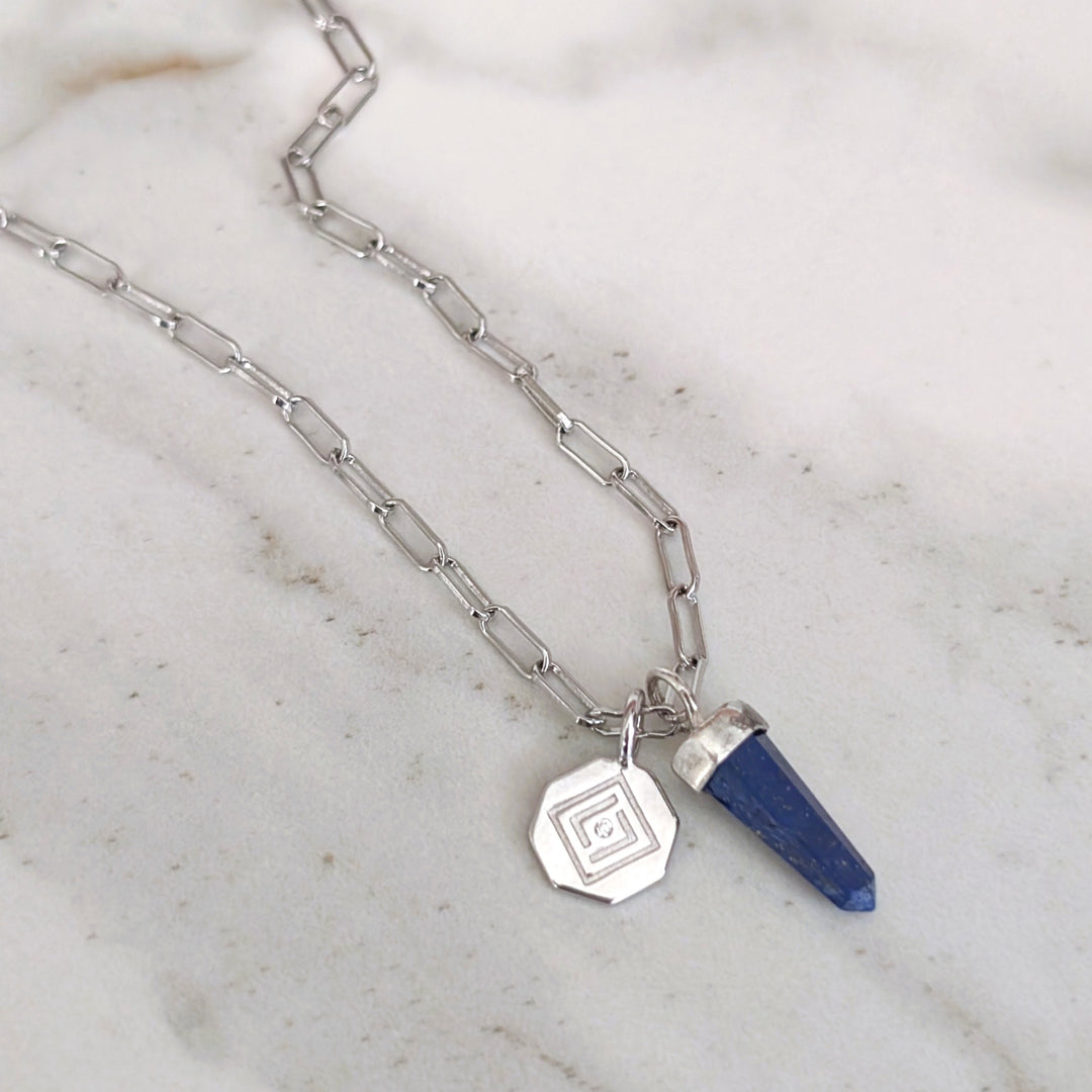 The En Pointe Duo Lapis Lazuli Necklace
