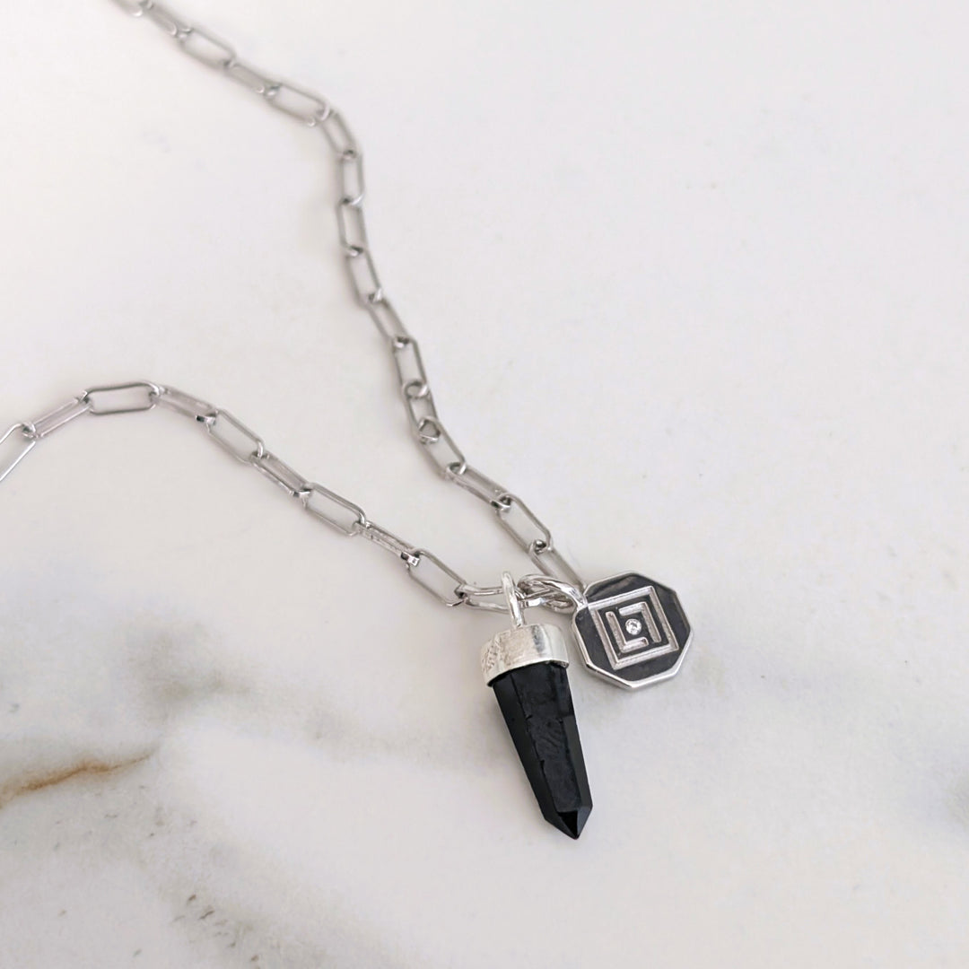 The En Pointe Duo Black Tourmaline Necklace
