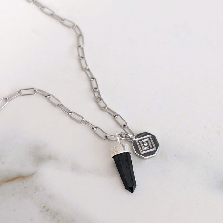 The En Pointe Duo Black Tourmaline Necklace