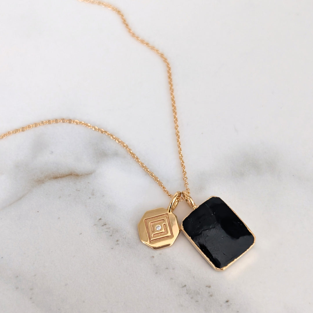 The Duo Black Onyx Necklace