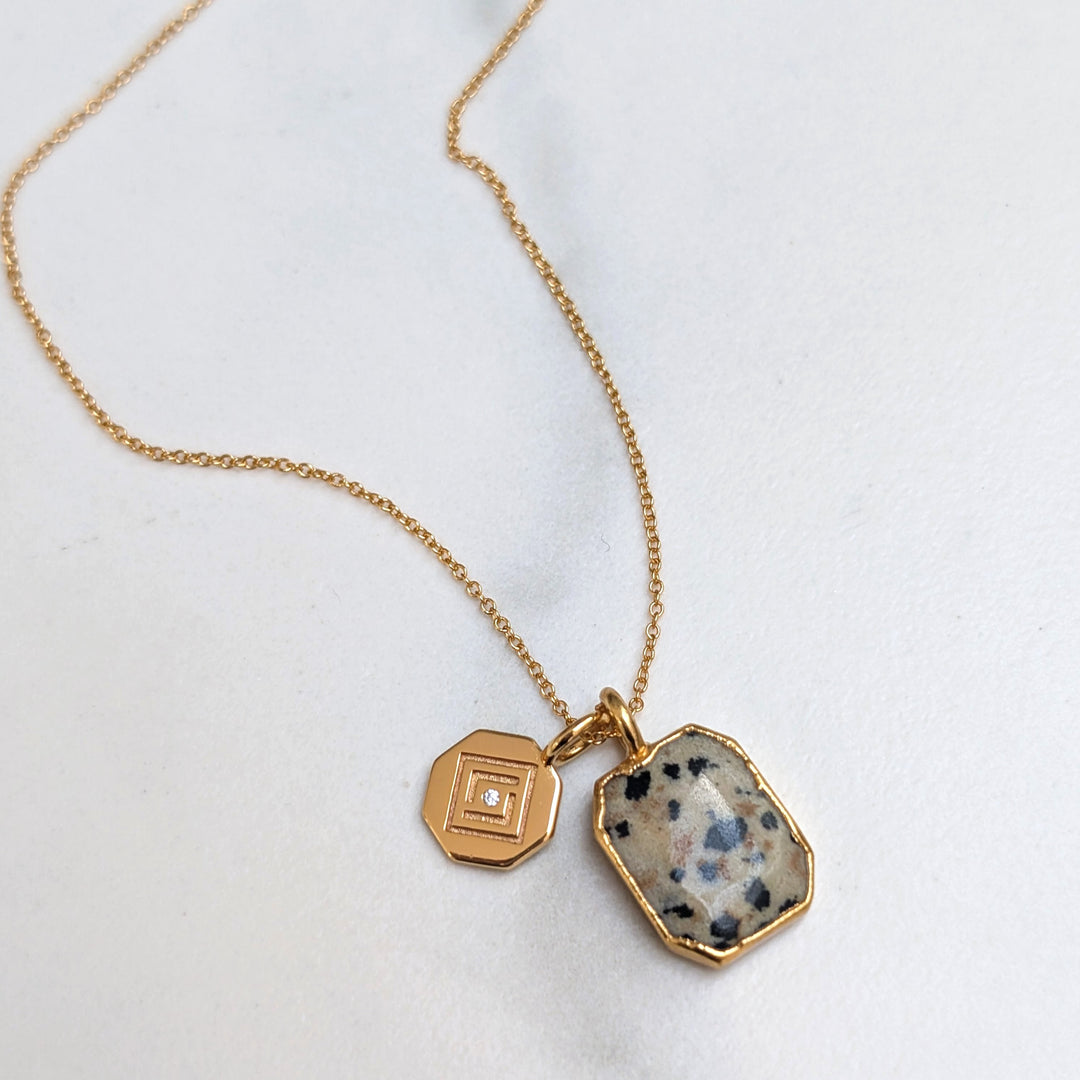The Duo Dalmatian Jasper Necklace