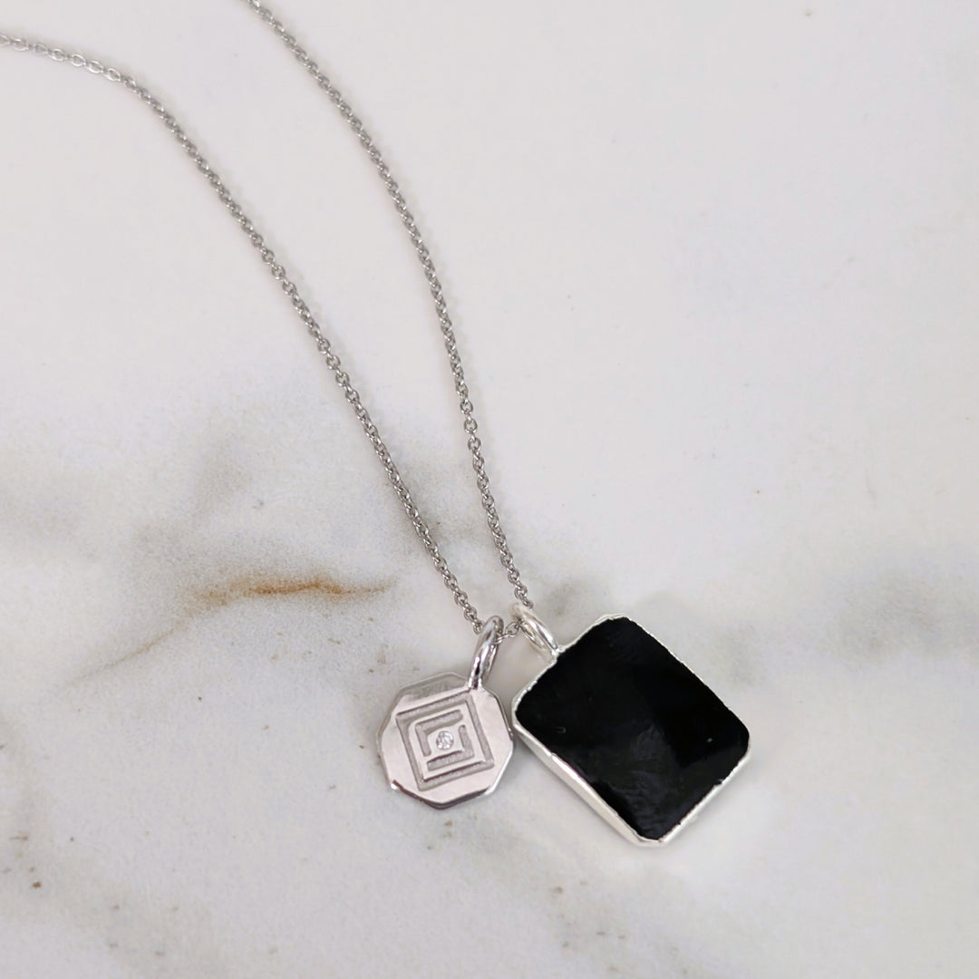 The Duo Black Onyx Necklace
