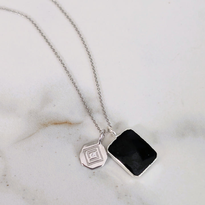 The Duo Black Onyx Necklace