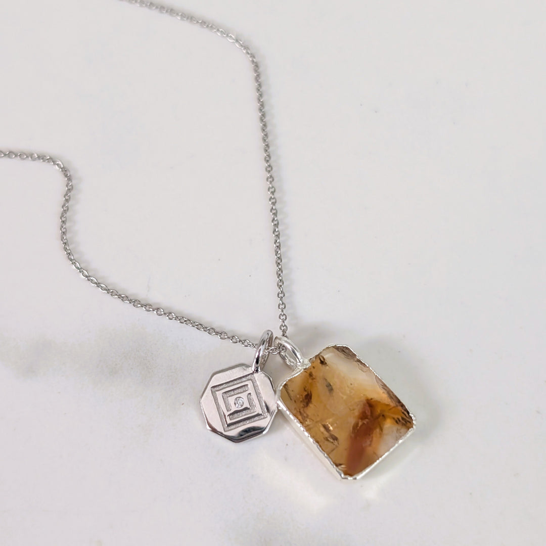 The Duo Citrine Necklace