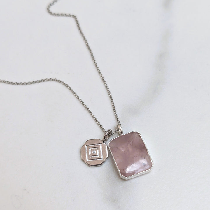 The Duo Rose Quartz Necklace