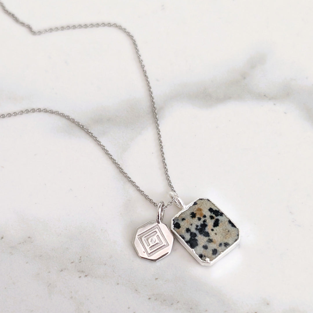 The Duo Dalmatian Jasper Necklace