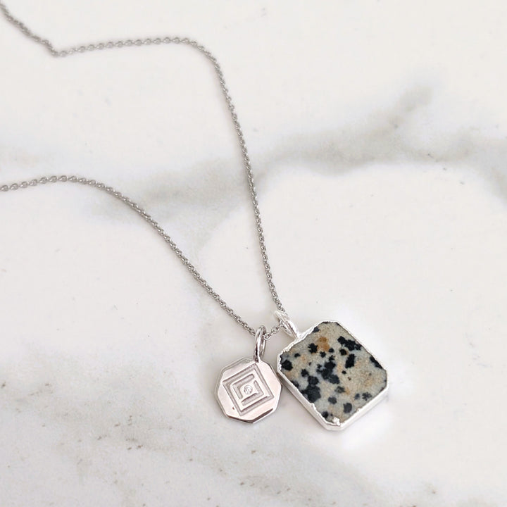 The Duo Dalmatian Jasper Necklace