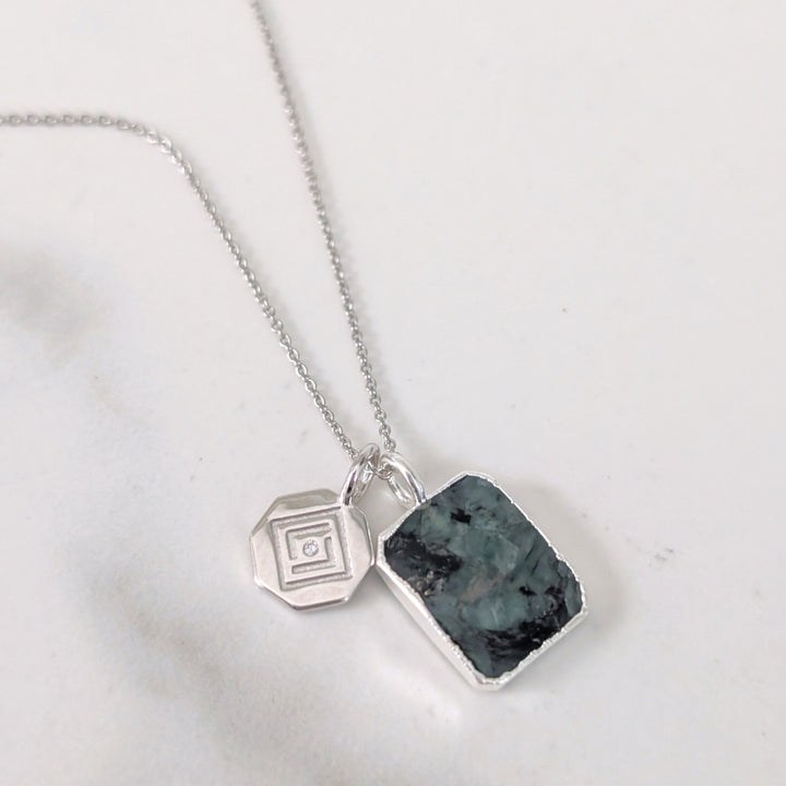 The Duo Emerald Necklace