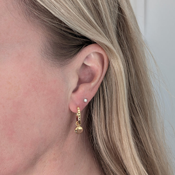 gold citrine November birthstone earrings