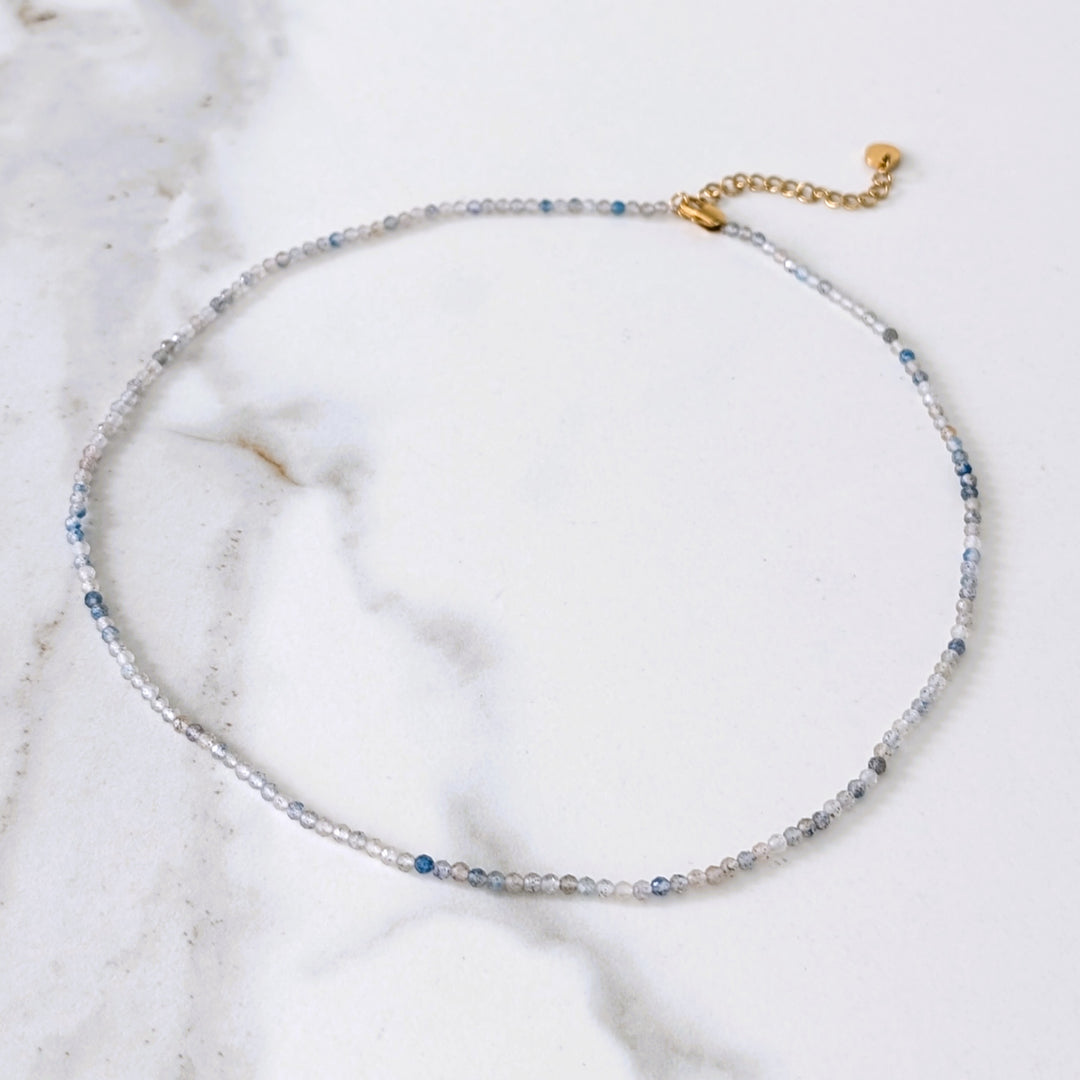 k2 jasper 2mm faceted bead gemstone mecklace 