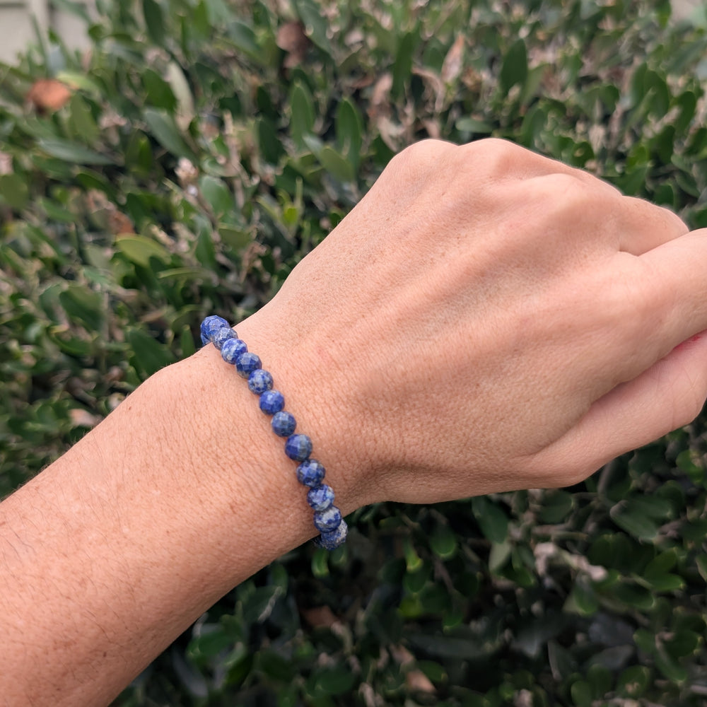 6mm bead lapis lazuli gemstone bracelet 