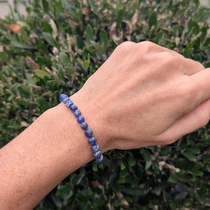 6mm bead lapis lazuli gemstone bracelet 
