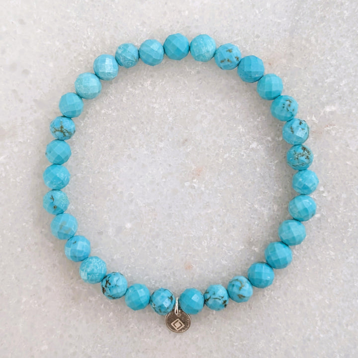 6mm bead turquoise gemstone bracelet 