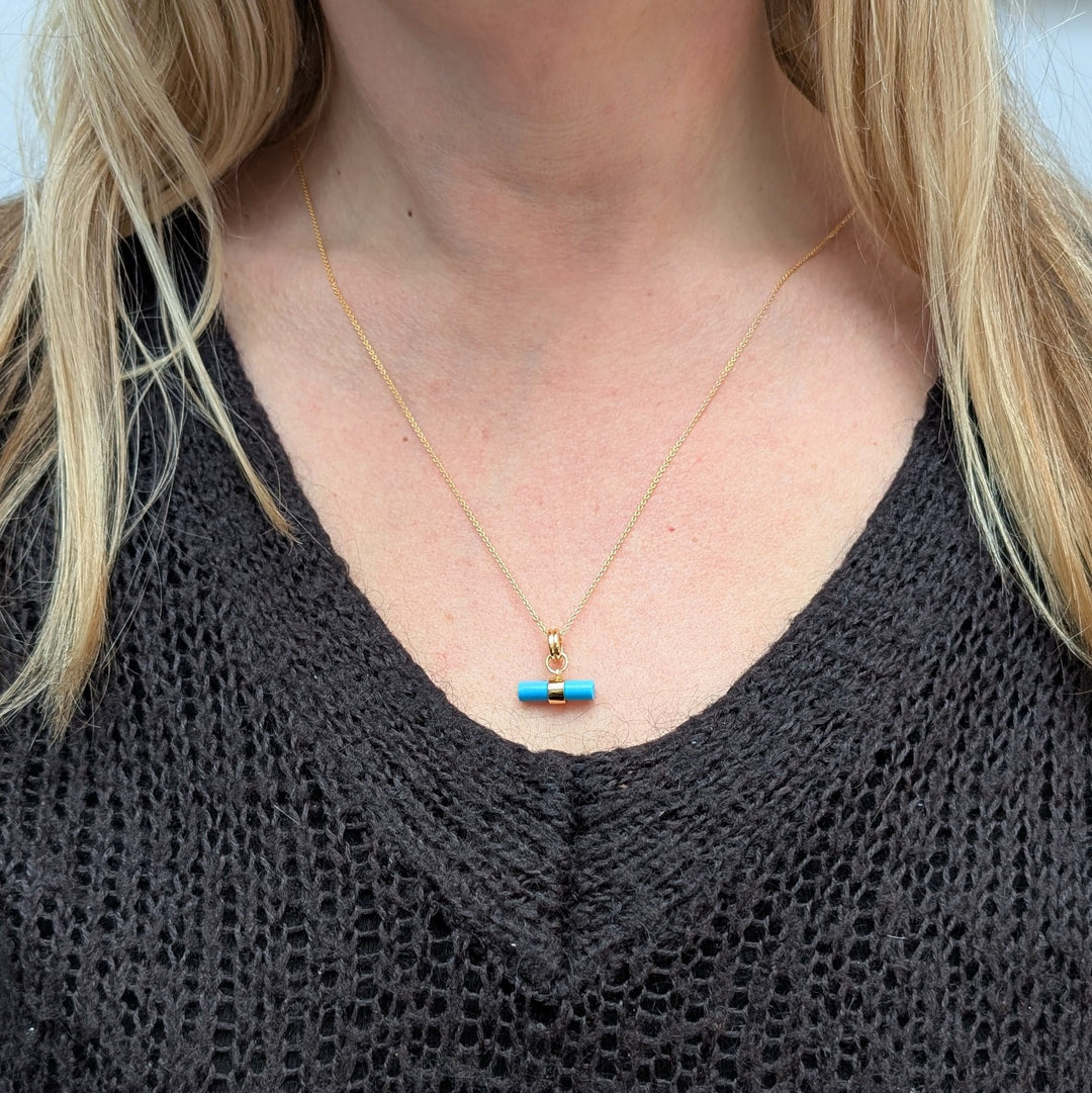 The T-Bar Turquoise Necklace