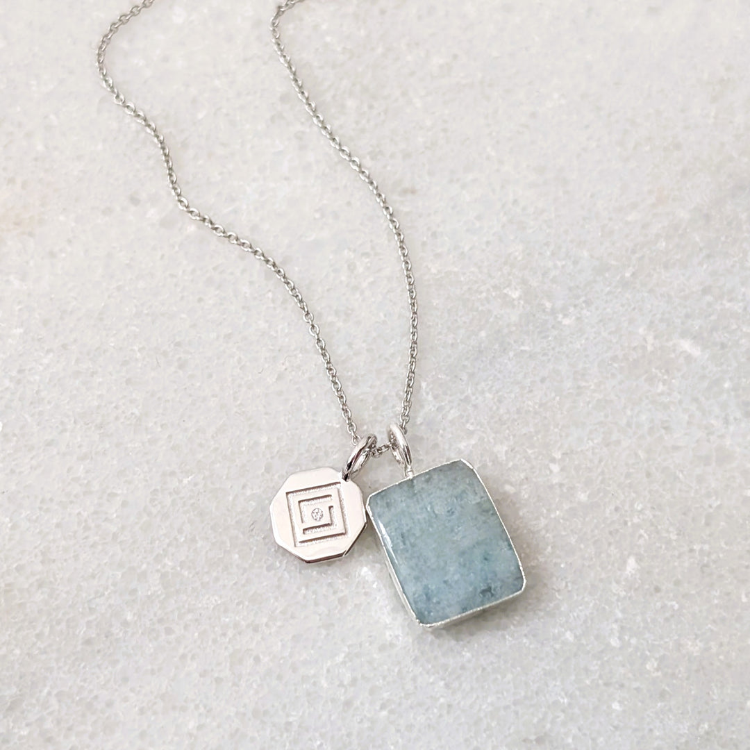 The Duo Aquamarine Necklace